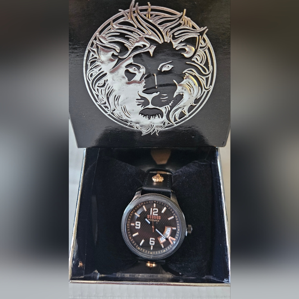 Versus Versace Black Chronograph Watch NIB